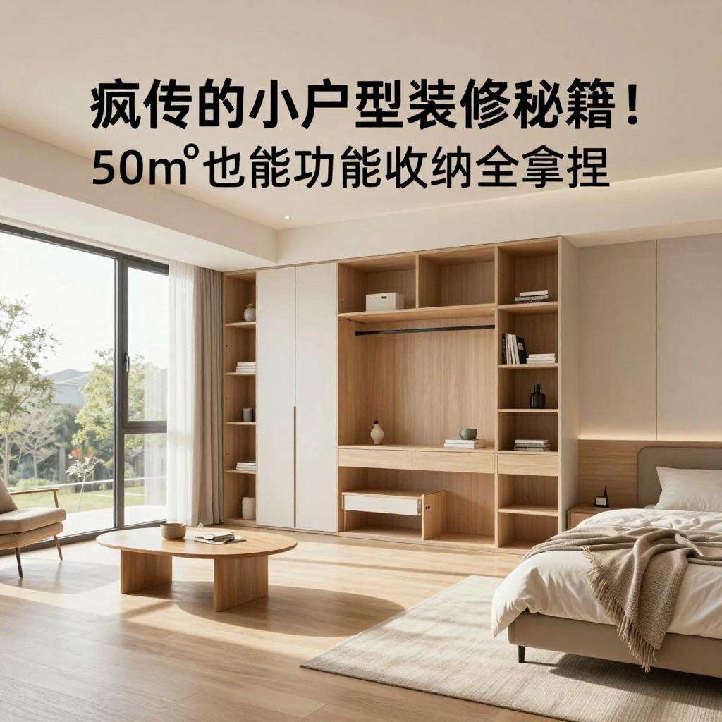 疯传的小户型装修秘籍！50㎡也能功能收纳全拿捏