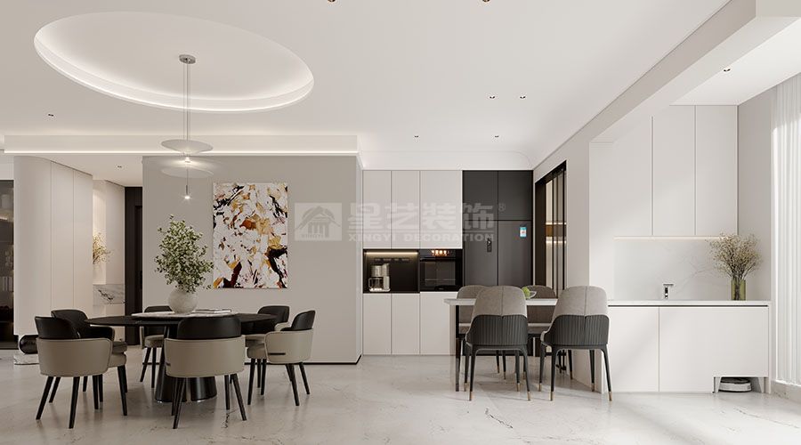 大宅至简：现代风大平层的留白与质感(图3)