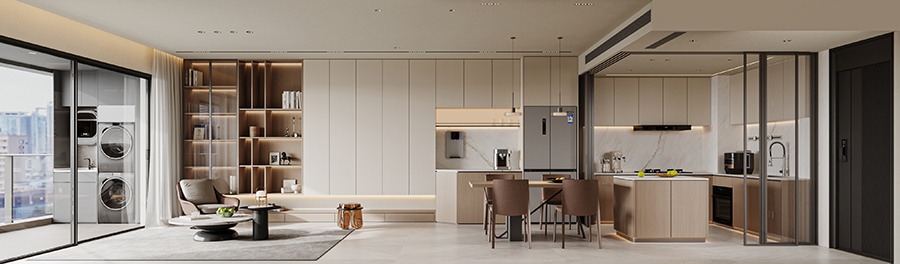 柔棕雅境，松弛感的现代轻奢居(图1)