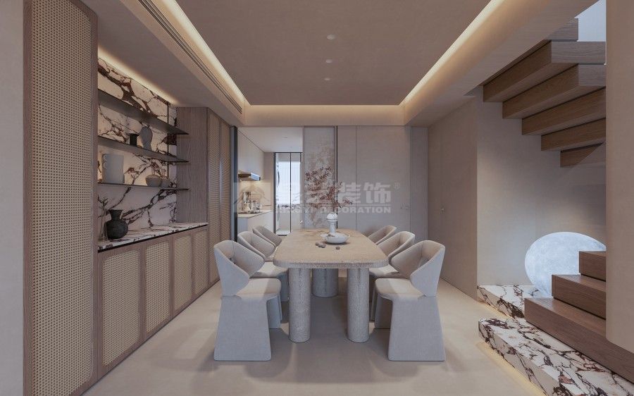 万科玖龙台（奶油侘寂风）(图4)