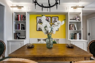 96㎡新房装修，美式风与卡座的邂逅