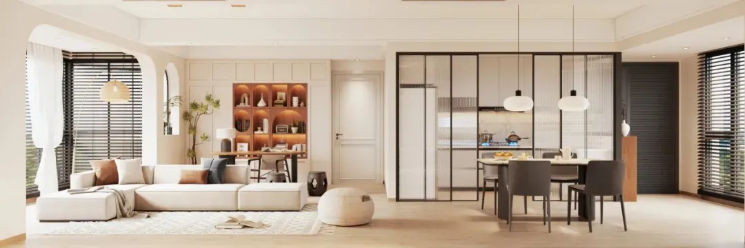 135㎡奶油X中古：把浪漫融入现实，享受来自生活的松弛感(图3)