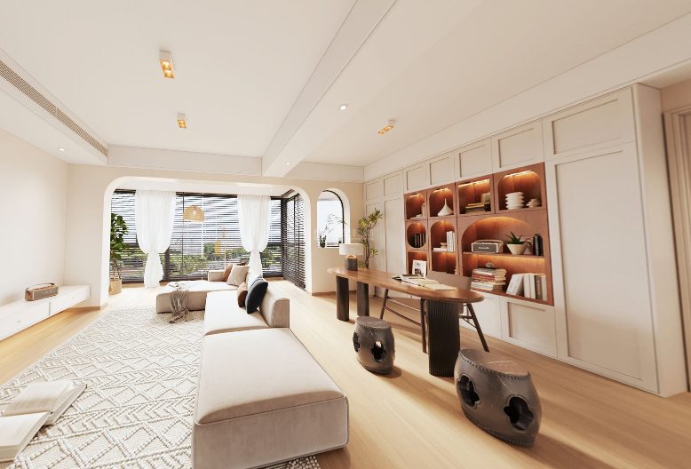 135㎡奶油X中古：把浪漫融入现实，享受来自生活的松弛感(图1)