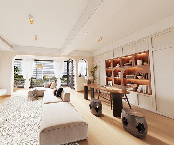 135㎡奶油X中古：把浪漫融入现实，享受来自生活的松弛感