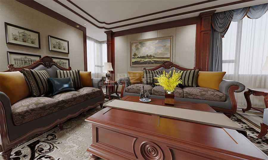 华南名宇顶楼复式-美式新中(图3)