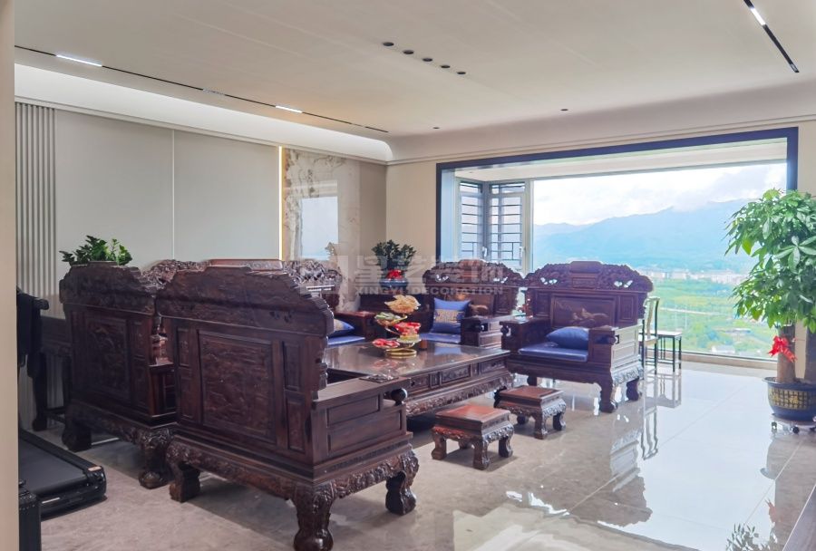 滨江一号190平新中式风格实景(图4)