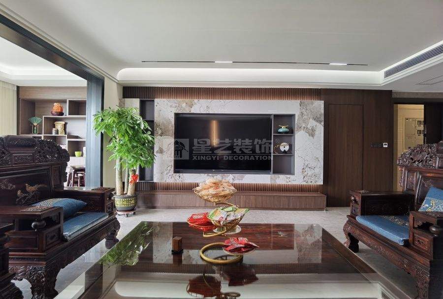 滨江一号190平新中式风格实景(图3)