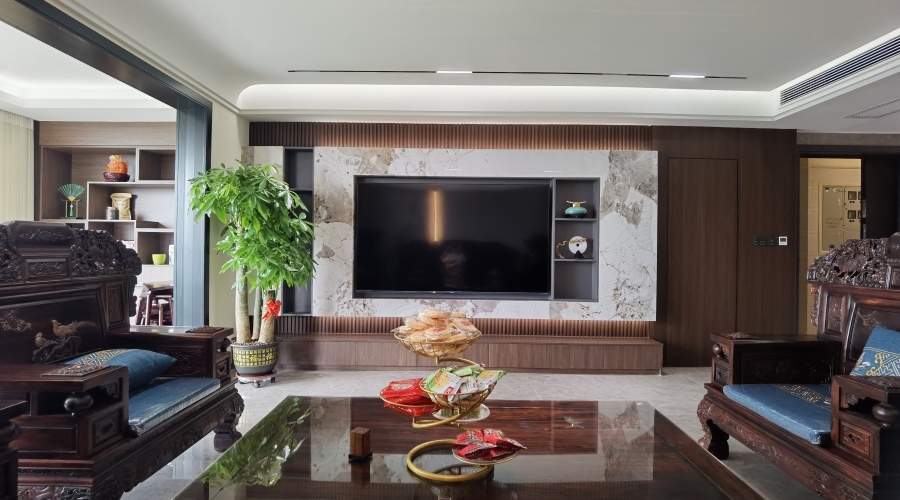 滨江一号190平新中式风格实景