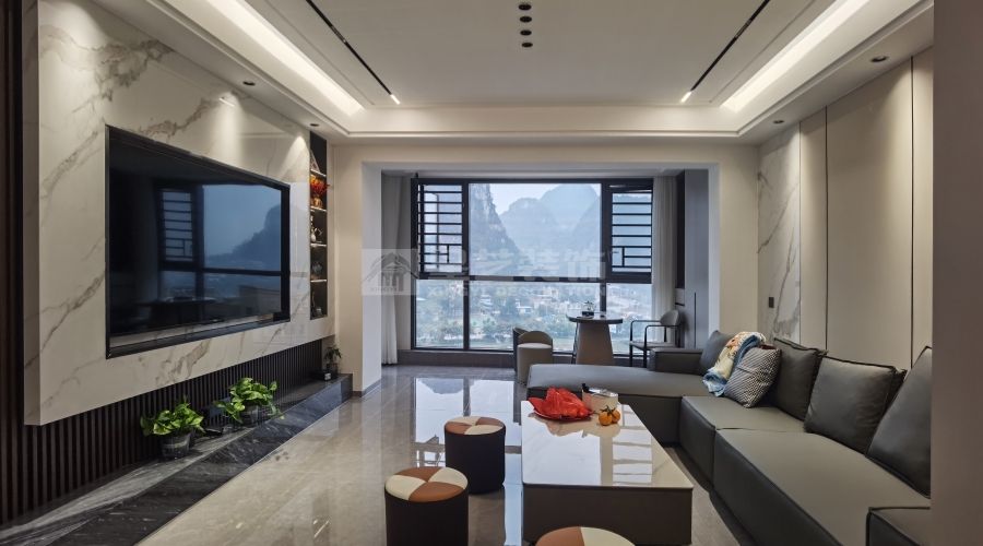 江滨华府五房现代风实景(图4)