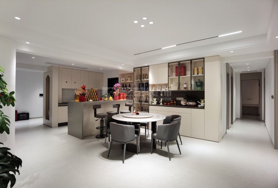 江滨华府280平现代风实景(图2)