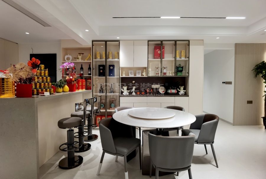 江滨华府280平现代风实景(图4)