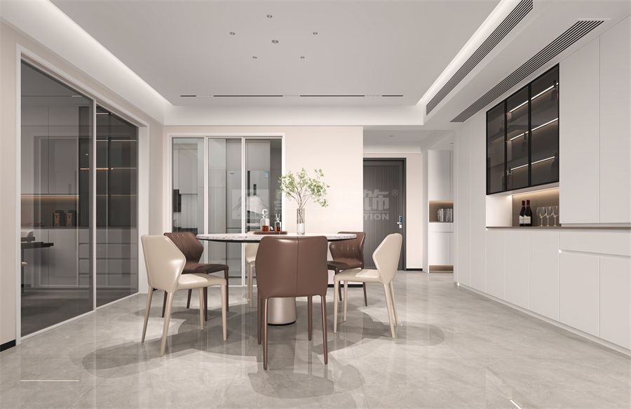 暖色现代风格大平层(图4)