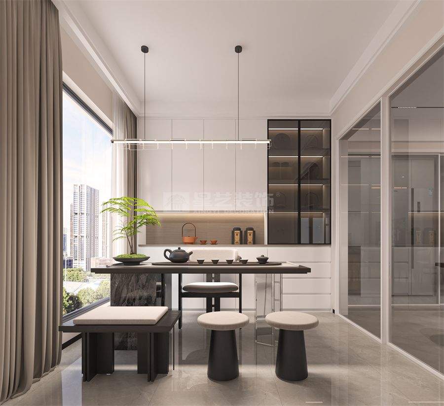 暖色现代风格大平层(图14)