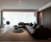 140㎡意式轻奢大平层：暖咖与木饰面的诗意融合，诠释无边界的舒适生活