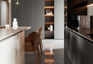 164㎡极简+轻奢,线性美学构建的高级感(图9) 164㎡极简+轻奢,线性美学构建的高级感(图9)