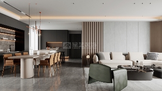 164㎡极简+轻奢,线性美学构建的高级感(图4) 164㎡极简+轻奢,线性美学构建的高级感(图4)