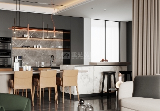 164㎡极简+轻奢,线性美学构建的高级感(图7) 164㎡极简+轻奢,线性美学构建的高级感(图7)