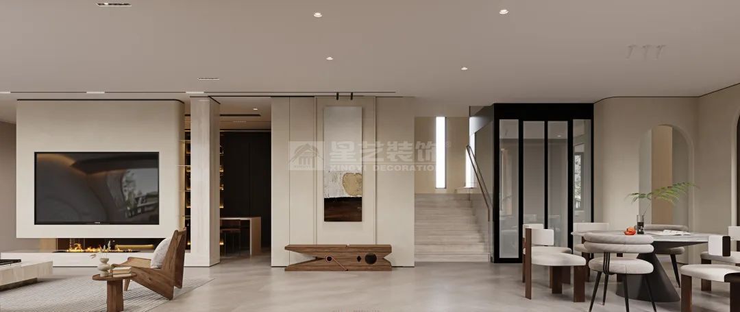 400㎡奶油大地色,温馨大气的功能主义!(图3) b8a47c7e1340dc65f00925722a292f67.jpg