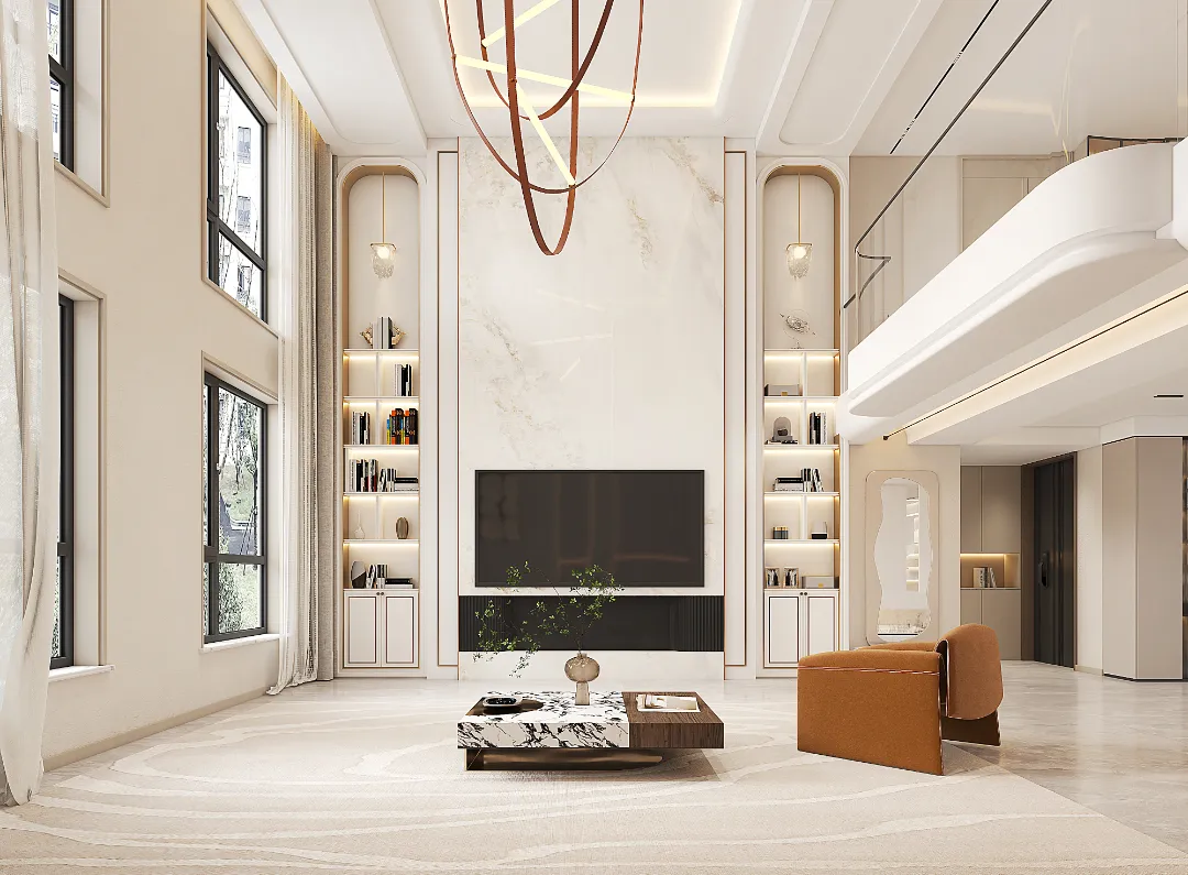 轻奢大宅设计，呼之欲出的高级感，越看越心水(图3)