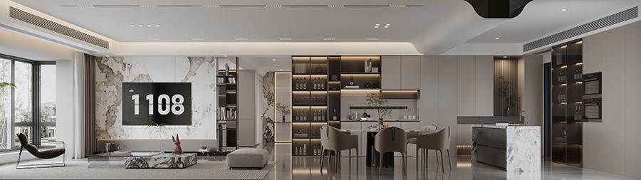 万科金域蓝湾大平层-现代简约(图1)