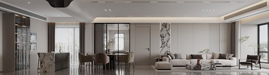 万科金域蓝湾大平层-现代简约(图2)