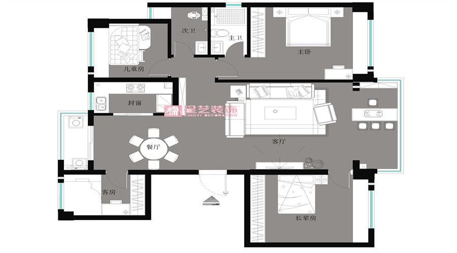 碧桂园北苑13-02户型-新中式风(图12)