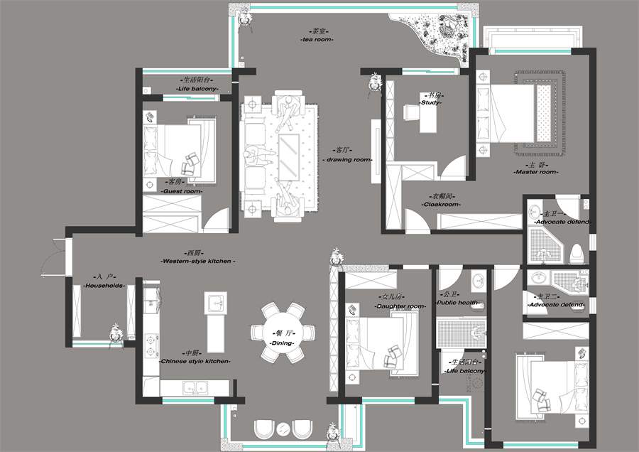 江滨华府9-1-01户型现代轻奢(图28)