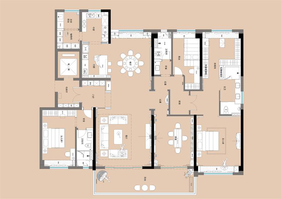 碧桂园-01户型轻奢风(图25)