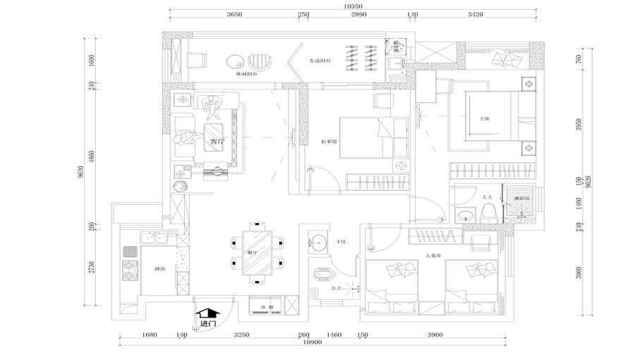 钟山皇庭名郡8栋-03户型-现代(图15)