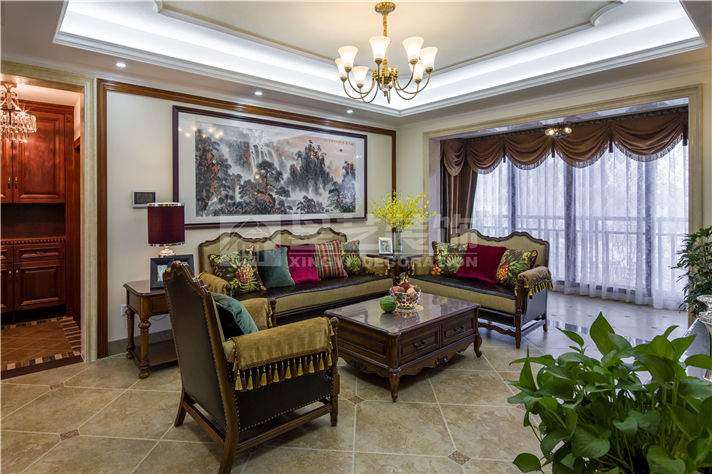 凤景湾美式三居室案例(图2)