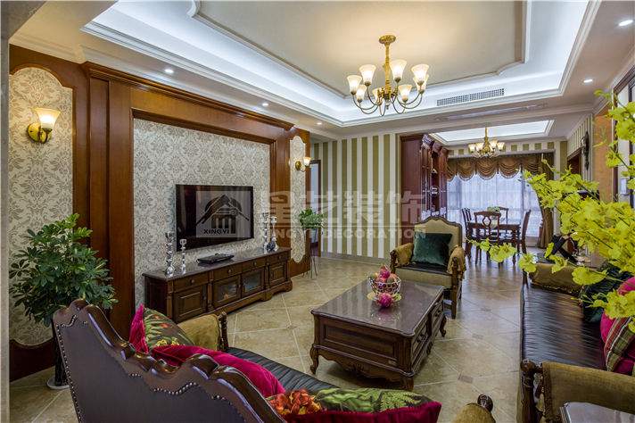 凤景湾美式三居室案例(图4)