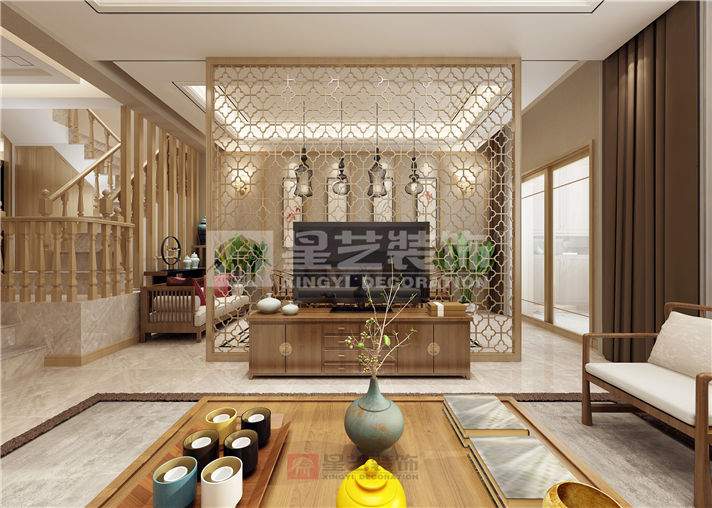 大秦世家200㎡跃层新中式雅居(图1)