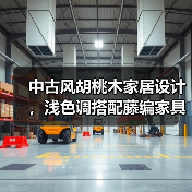 中古风胡桃木家居设计，浅色调搭配藤编家具营造优雅氛围（图3）