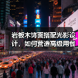 岩板木饰面搭配光影设计，如何营造高级用餐体验？