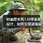 奶油原木风130平家居设计，如何实现温暖自然氛围？