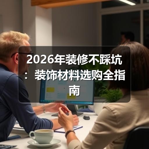 2026年装修不踩坑：装饰材料选购全指南