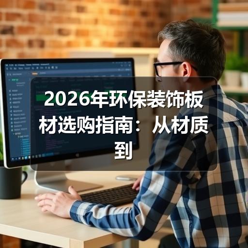 2026年环保装饰板材选购指南:从材质到认证,帮你挑对健康好板材(图2) 2026年环保装饰板材选购指南:从材质到认证,帮你挑对健康好板材
