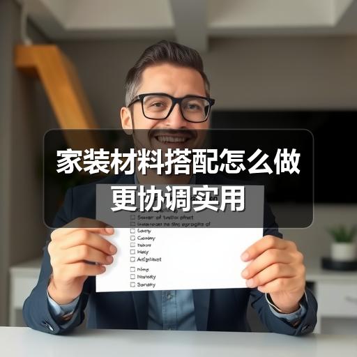 家装材料搭配怎么做更协调实用
