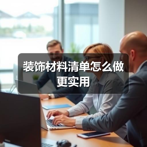 装饰材料清单怎么做更实用
