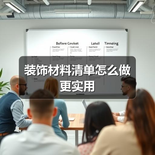 装饰材料清单怎么做更实用