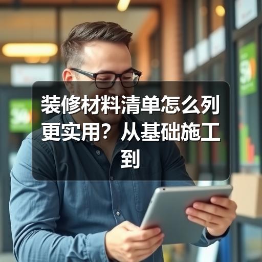 装修材料清单怎么列更实用？从基础施工到软装配置一次理清