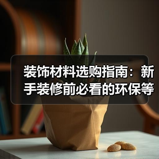 装饰材料选购指南：新手装修前必看的环保等级与预算分配