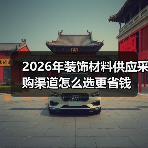 2026年装饰材料供应采购渠道怎么选更省钱