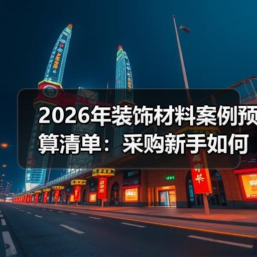 2026年装饰材料案例预算清单：采购新手如何控制成本