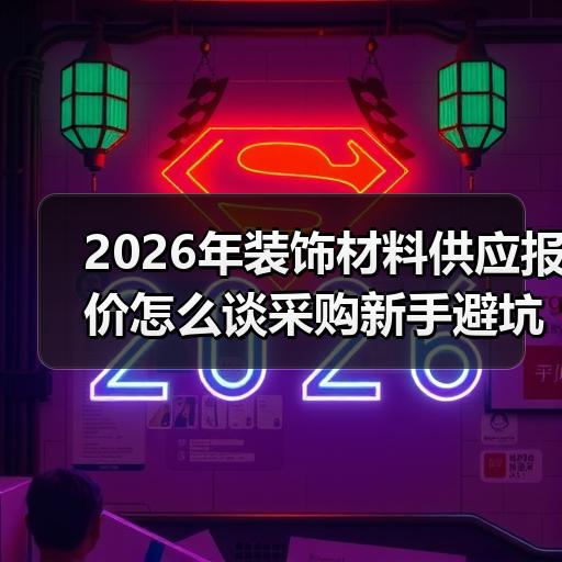 2026年装饰材料供应报价怎么谈采购新手避坑要点